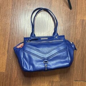 Blue Leather Handbag
